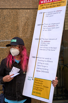 Climate Activists Occupy Wells Fargo Global Headquarters:April 25, 2022