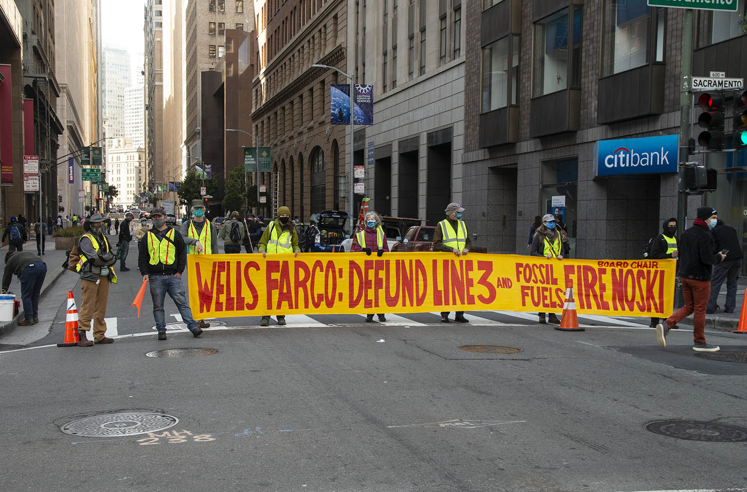 Wells Fargo: Defund Line 3 Mural Action:April 9th, 2021