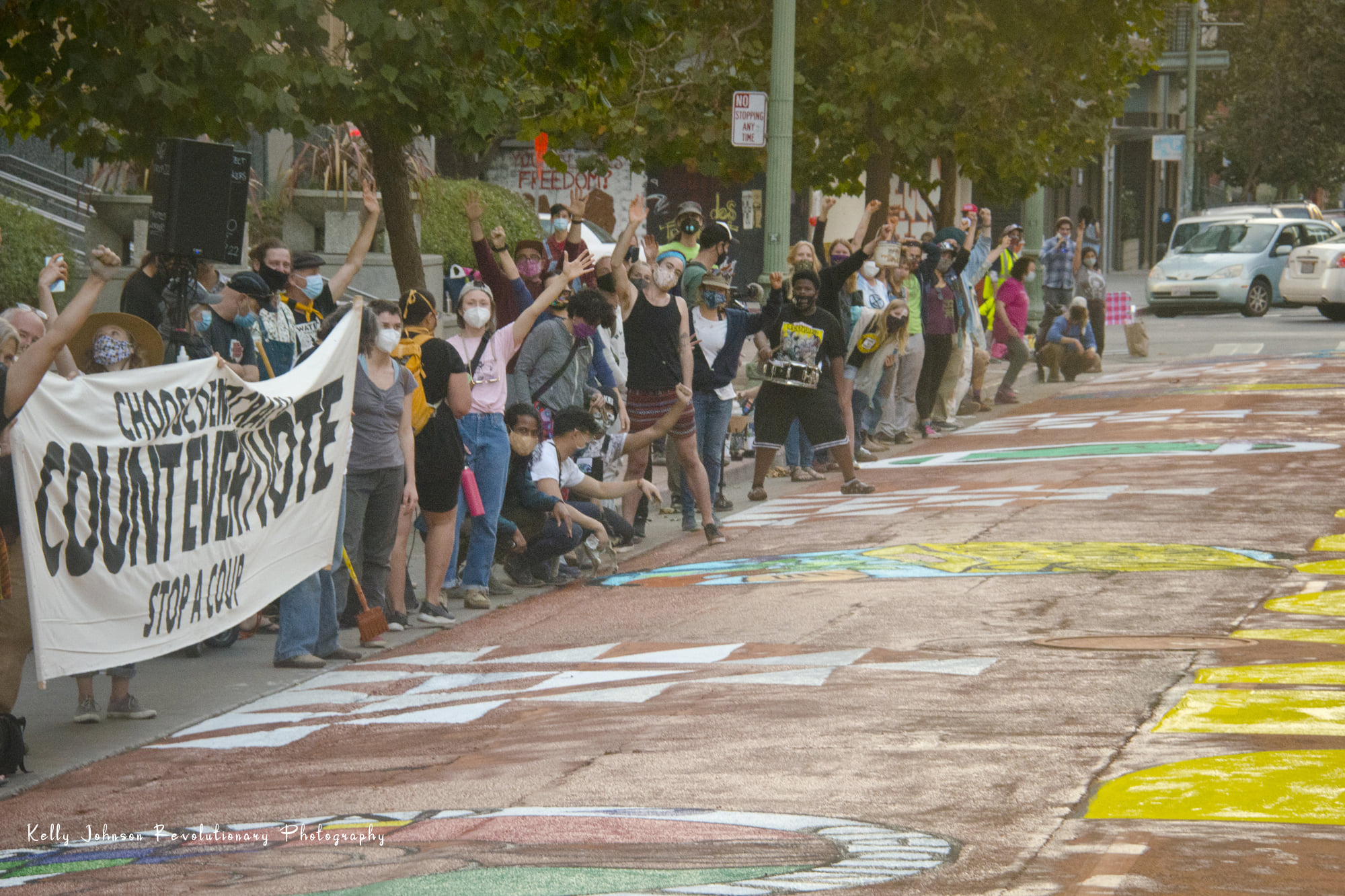 Democracy Street Mural:October 29th, 2020